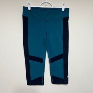 Alo Yoga Black Cool Fit Colorblock Leggings Cropped Medium Women